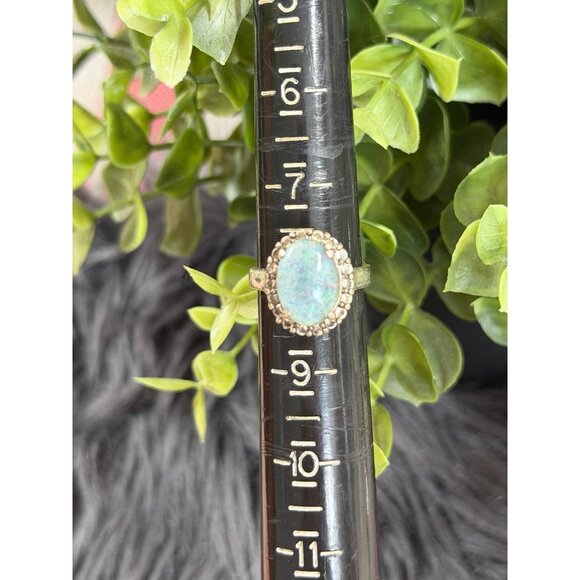Silver 925 Opal/Cz Ring